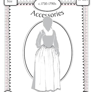 Accesorios con patrones de hojas de higo A-1004, Delantal, c. 1730-1790, talla única