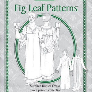 Fig Leaf Patterns® 214 Surplice Bodice Dress, c. 1810-1815, size 8-18