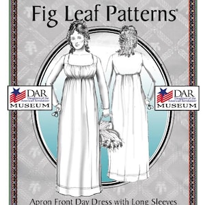 Fig Leaf Patterns 103, Apron Front Dress, c.1799, size 18-28