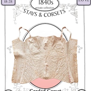 Fig Leaf Patterns 2042, sizes 18-28: Corded Corset c. 1842