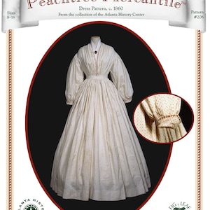 Peachtree Merchantile 206, Dress c.1860, size 08 to 18