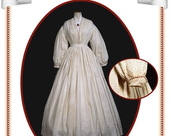 Peachtree Merchantile 206, Robe c.1860, taille 08 à 18