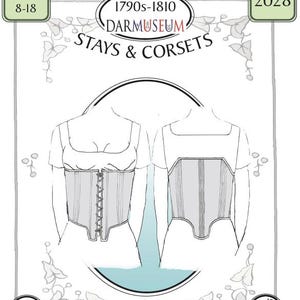 fig Leaf Patterns® 2028, size 8-18,  Transitional Era Stays, 1790s-1810