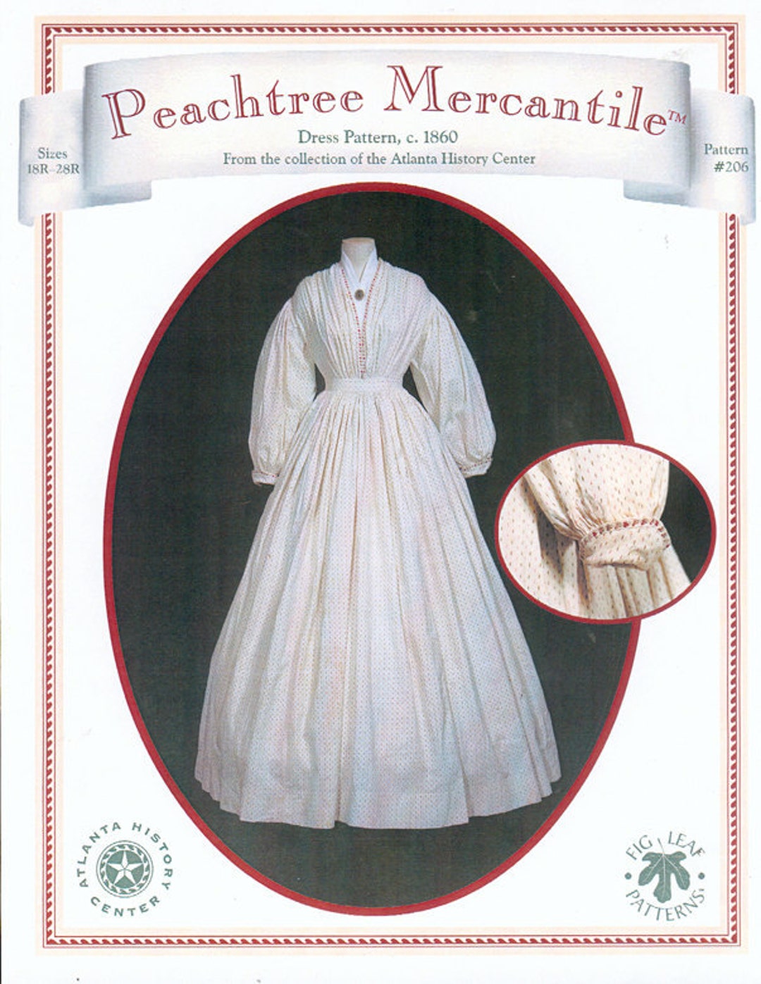Peachtree Merchantile 206, Dress C.1860, Size 18 to 28 - Etsy