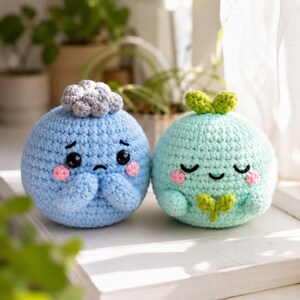Anxiety and Calm Pocket Plushies Crochet Pattern PDF, Emotional Support Amigurumi, Beginner Crochet Toy, Digital Download