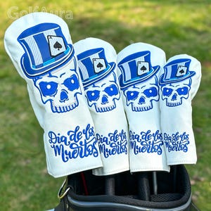 Golf club wood cover supplies, blue protective cap cover
