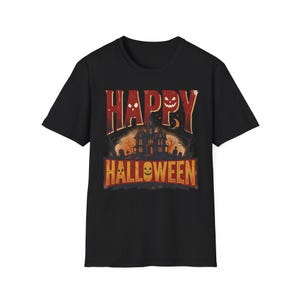 Happy Halloween Haunted House T-Shirt | Halloween Tee