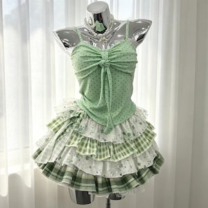 kawaii green dress Women's M