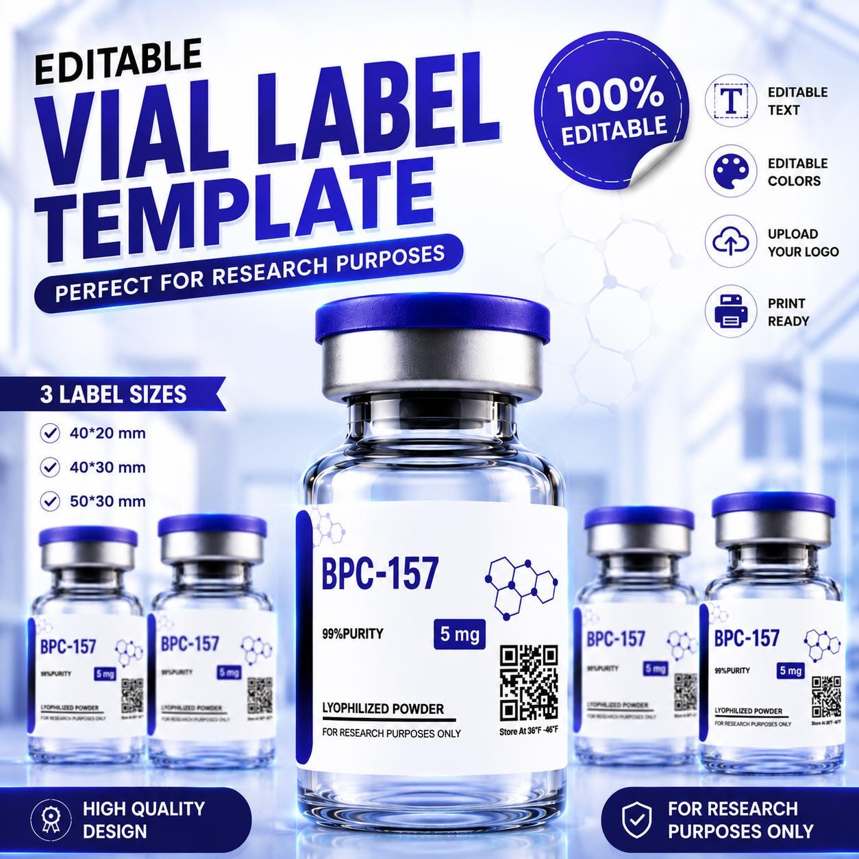 theawell bpc 157 BPC 157 5mg Injection, Hair Regrowth Treatments Specification:50 mg vial