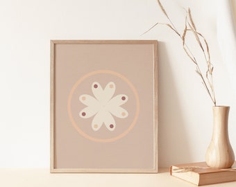 Abstract Flower Minimal Art Print Decor