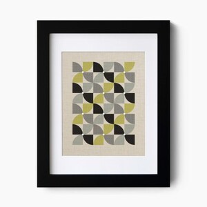 Pinwheel pattern design on faux linen art print image 1