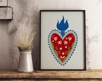 Heart Milagro - Mexican Corazón Milagritos - Sacred Heart
