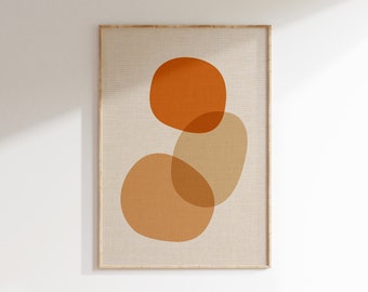 Abstract Shapes Art Print - Warm Colors