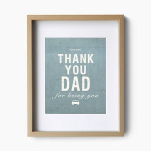 Fathers Day Gift, Wall Art, Gift for dad, Inspirational Quote Art Print Custom Colors Quote Poster Inspiration Art Print image 1