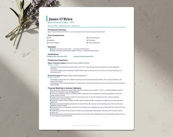 Finance Resume Template Bundle | ATS-Friendly CV, Cover Letter & References | Word, Google Docs, Canva | US Letter and A4 | Download