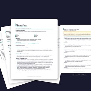 Pack CV Ingénieur Logiciel | CV optimisé pour les systèmes de suivi des candidatures (ATS), lettre de motivation, préparation aux entretiens (Téléchargement numérique)