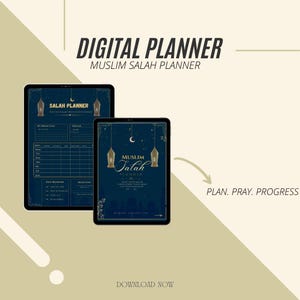 Islamic Salah Planner | Muslim Digital Prayer Tracker | Good Notes Planner | Prayer Journal | Weekly Salah Tracker | UN Dated PDF Planner