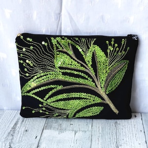 Sequin Evening Clutch, Embroidered Clutch, Handcrafted Women Clutch,Embroidered Bag with Sequins, Boho Purse, Wallet, Bohemian Pouch, Clutch