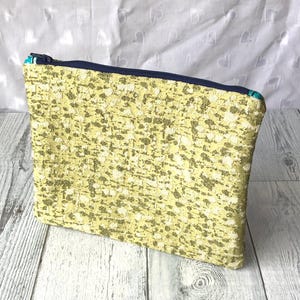 Trousse à maquillage plate, trousse à maquillage, trousse à maquillage unique faite main, trousse à crayons, pochette de voyage, cadeau pour maman, organisateur de maquillage