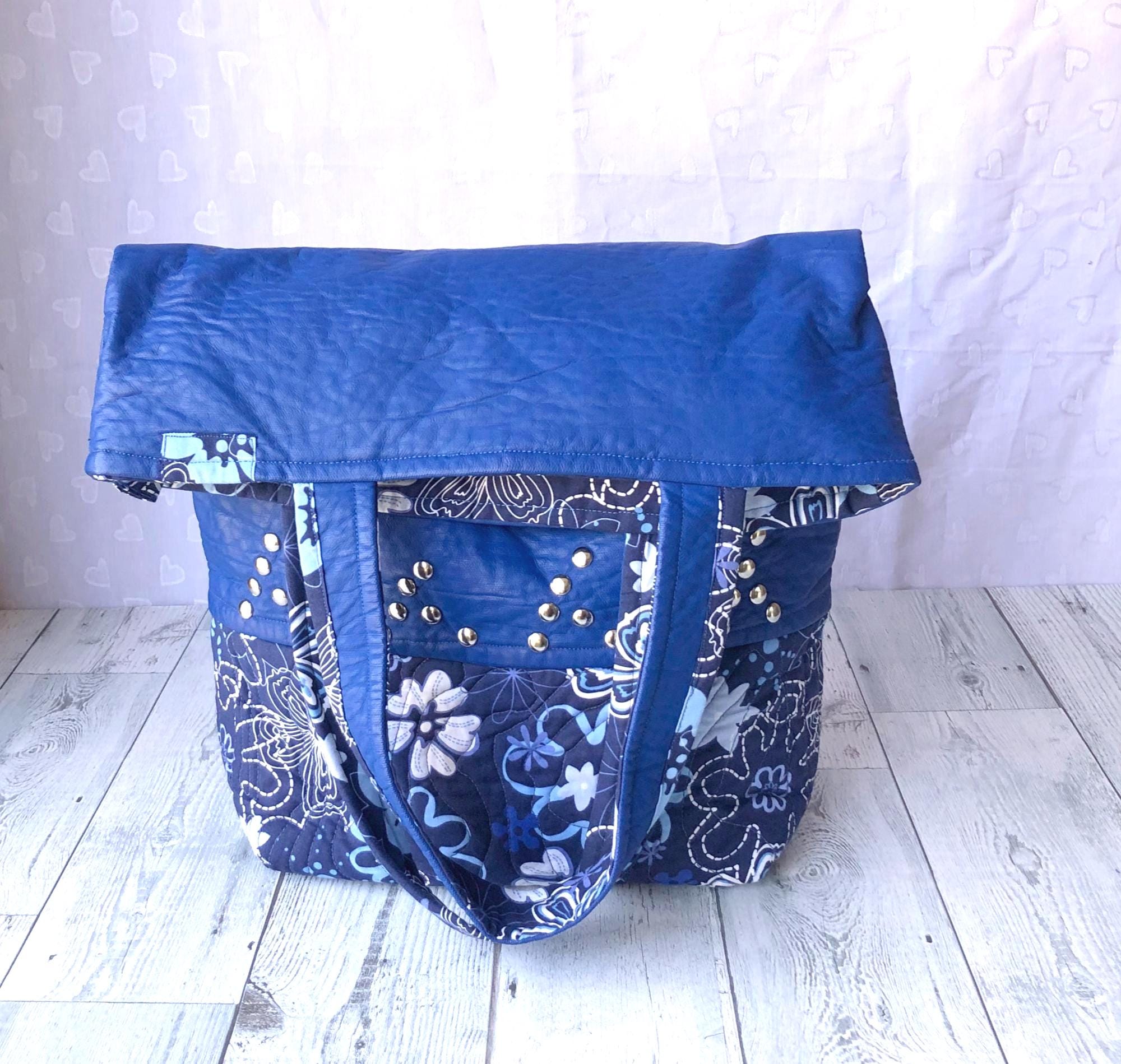 Blue In Bloom Tote Bags