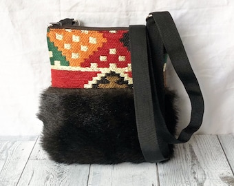 Kleine Crossbody Tas, Schoudertas, Dagelijkse Portemonnee, Boho Tas, Bonttas, Kleurrijke Hippie Tas, Handgemaakte Hippie Kleine Cross Body Tas, Cadeau Idee.
