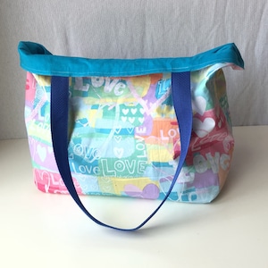 Reversible Shopping Bag, Grocery Bag, Cotton Shopping Bag, Washable, Fabric Bag, Tote Bag, Reusable Shopping Bag, Eco friendly grocery bag