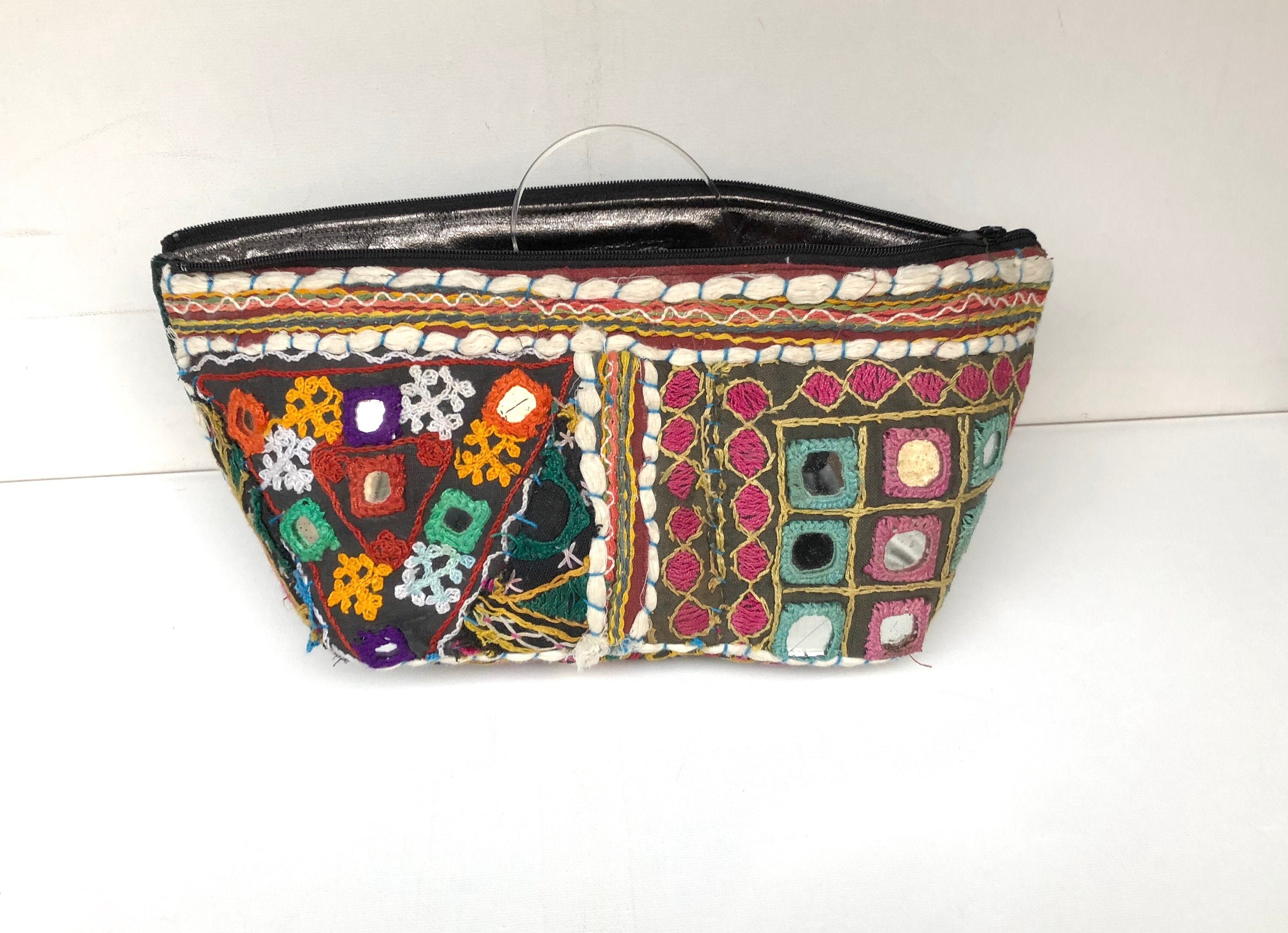 Trousse de maquillage faite main, pochette à fermeture éclair, trousse