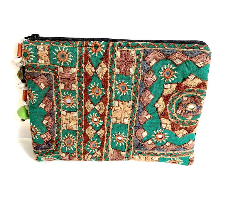 Zipped Pouch Cosmetic Bag Wallet Bohemian Pouch Women Etsy