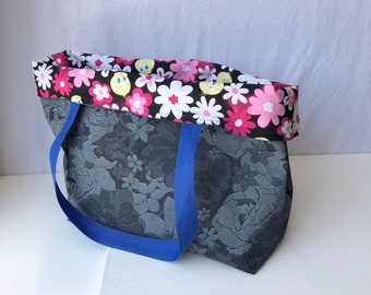 Reversible Shopping bag, Grocery bag,Reversible  tote bag, Beach bag, tote, Reusable Shopping Bag, Eco friendly grocery bag, Gift for her.
