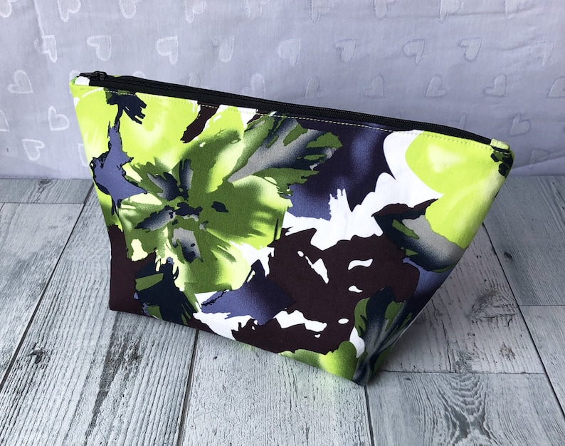 Trousse De Maquillage Violette Florale : Petite Trousse De Toilette De