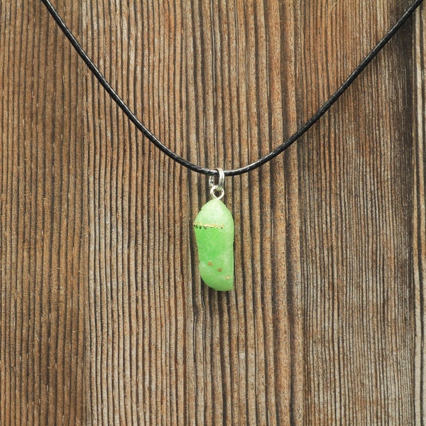 Monarch butterfly chrysalis pendant