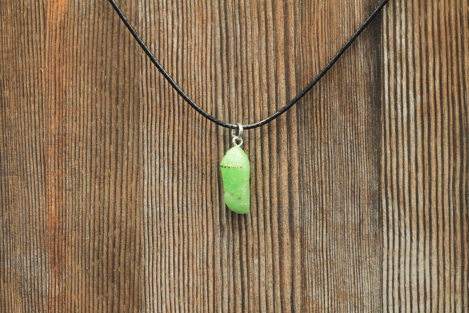 Monarch butterfly chrysalis pendant