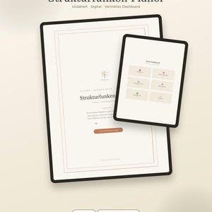 Agenda digitale (tedesco) | Structure Spark Planner – Senza data, GoodNotes e Notability | Obiettivi annuali, piano finanziario, piano alimentare | 3 colori