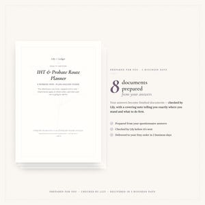 IHT & Probate Route Planner – Prepared Documents Pack (8 PDFs)