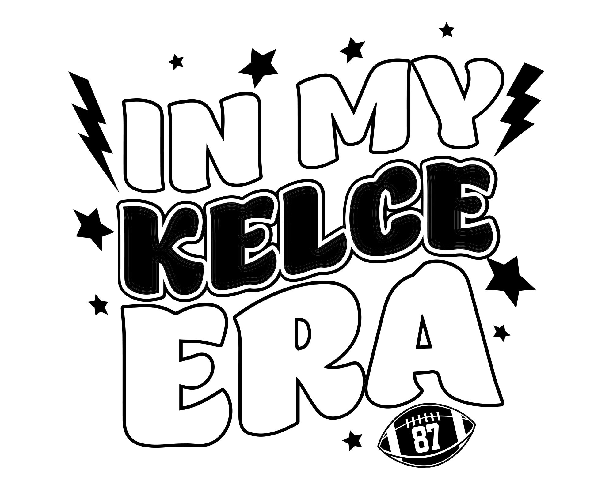 In My Kelce Era SVG PDF Eps Football Taylor Swift Travis Kelce - Etsy