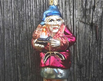 Scrooge Glass Ornament Inge Glas Made in Germany Old World Christmas Decoration