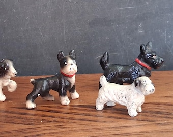 One Vintage Metal Dog: Scottish Terrier, Setter Pointer, Boston Terrier Lead or Cast Iron