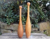 One Wood Indian Club Antique Exercise Clubs Juggling Pins Gym Man Cave Decor Unique Gifts For Him