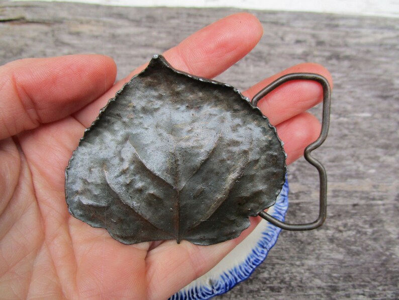 Bergamot Brass Works Leaf Shaped Belt Buckle 1974 F-108