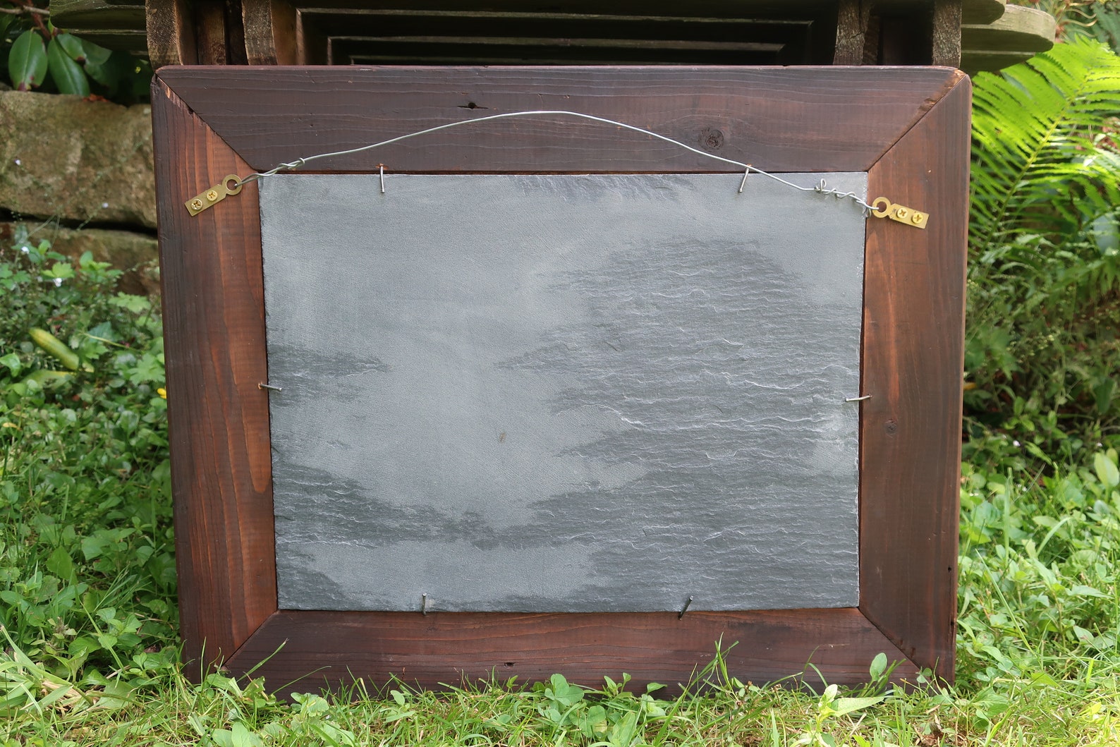 Real Slate Chalkboard with Old Crackled Paint Reclaimed Wood Etsy