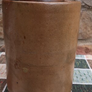 Primitive Stoneware Crock Stovepipe Shape image 5