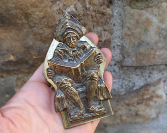 Antique Judd Mfg Letter Clip "The Scholar" 5259 Office Desk Accessory
