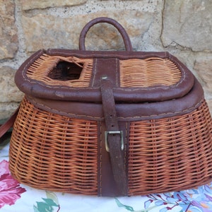 Leather Trim Basket 