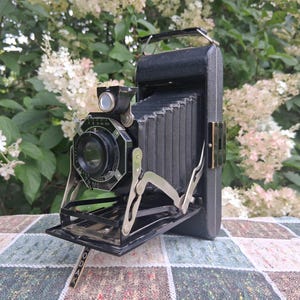 Vintage Folding Bellows Camera Eastman Kodak Co. Prop Display Photographer Gift Kodak Junior Six 16 with Box and Manual
