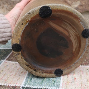 Primitive Stoneware Crock Stovepipe Shape image 7