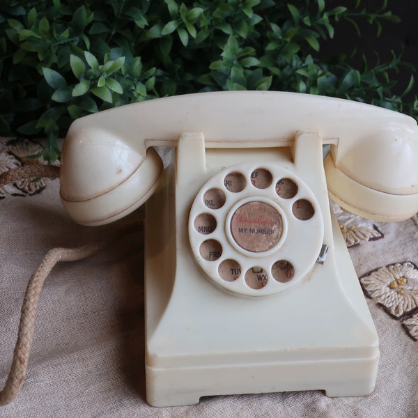 Vintage Amerline Toy Telephone Bank with Rotary Dial