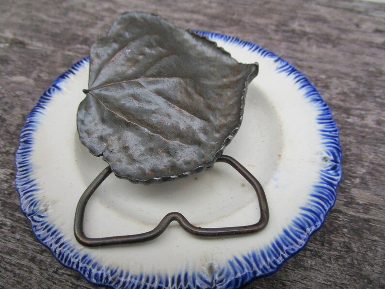Bergamot Brass Works Leaf Shaped Belt Buckle 1974 F-108