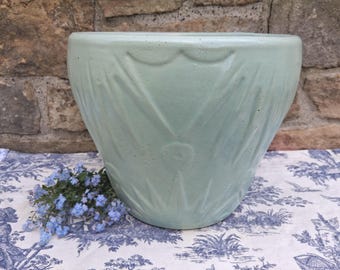 Stor Robinson Ransbottom Teal Planter Jardiniere Matt Aqua Glasyr Keramik