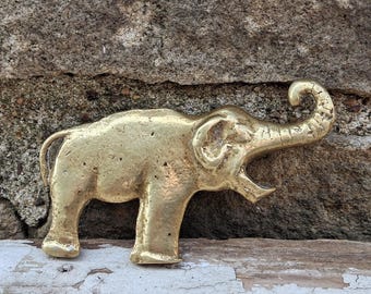 Vintage Brass Elephant Bottle Opener Good Luck Charm