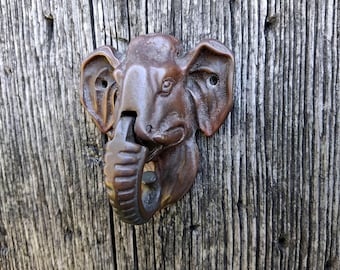 Old Elephant Door Knocker Tapper Housewarming Gift Brass or Bronze